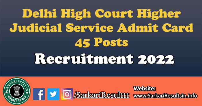 Delhi High Court HJS Result 2022